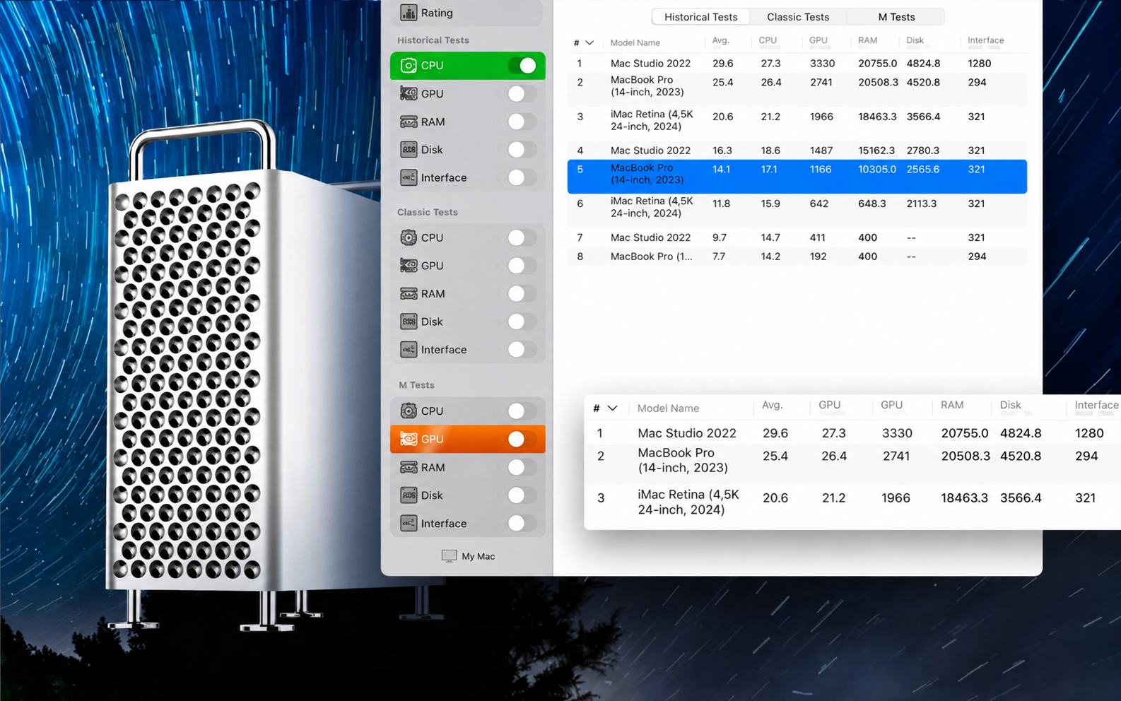Performance Test Benchmark screenshot 1